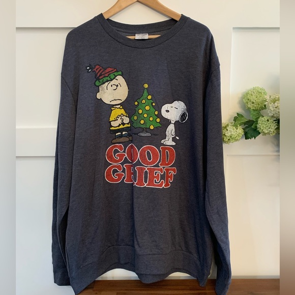 Peanuts Tops Nwt Snoopy Peanuts Christmas Sweater 2xl Poshmark